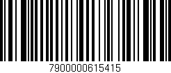 Código de barras (EAN, GTIN, SKU, ISBN): '7900000615415'