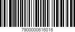Código de barras (EAN, GTIN, SKU, ISBN): '7900000616016'