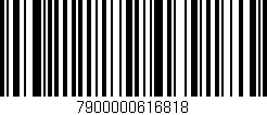Código de barras (EAN, GTIN, SKU, ISBN): '7900000616818'