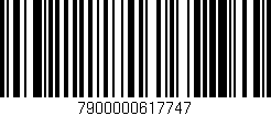 Código de barras (EAN, GTIN, SKU, ISBN): '7900000617747'