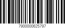 Código de barras (EAN, GTIN, SKU, ISBN): '7900000625797'