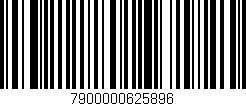 Código de barras (EAN, GTIN, SKU, ISBN): '7900000625896'