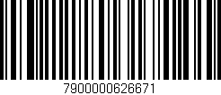 Código de barras (EAN, GTIN, SKU, ISBN): '7900000626671'