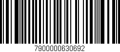 Código de barras (EAN, GTIN, SKU, ISBN): '7900000630692'