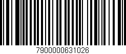 Código de barras (EAN, GTIN, SKU, ISBN): '7900000631026'