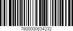 Código de barras (EAN, GTIN, SKU, ISBN): '7900000634232'
