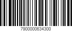 Código de barras (EAN, GTIN, SKU, ISBN): '7900000634300'