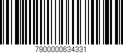 Código de barras (EAN, GTIN, SKU, ISBN): '7900000634331'