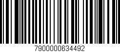 Código de barras (EAN, GTIN, SKU, ISBN): '7900000634492'