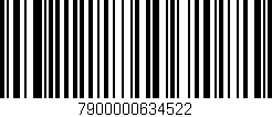 Código de barras (EAN, GTIN, SKU, ISBN): '7900000634522'