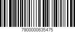 Código de barras (EAN, GTIN, SKU, ISBN): '7900000635475'