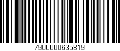 Código de barras (EAN, GTIN, SKU, ISBN): '7900000635819'