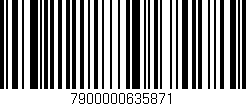 Código de barras (EAN, GTIN, SKU, ISBN): '7900000635871'