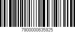 Código de barras (EAN, GTIN, SKU, ISBN): '7900000635925'