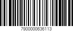 Código de barras (EAN, GTIN, SKU, ISBN): '7900000636113'