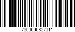 Código de barras (EAN, GTIN, SKU, ISBN): '7900000637011'