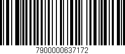 Código de barras (EAN, GTIN, SKU, ISBN): '7900000637172'