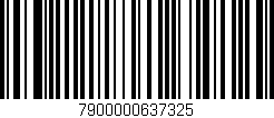 Código de barras (EAN, GTIN, SKU, ISBN): '7900000637325'
