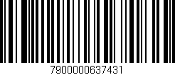 Código de barras (EAN, GTIN, SKU, ISBN): '7900000637431'