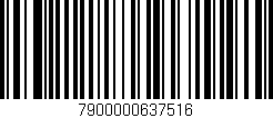 Código de barras (EAN, GTIN, SKU, ISBN): '7900000637516'