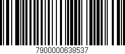 Código de barras (EAN, GTIN, SKU, ISBN): '7900000638537'