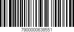 Código de barras (EAN, GTIN, SKU, ISBN): '7900000638551'