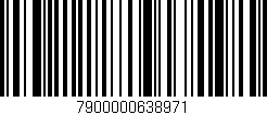 Código de barras (EAN, GTIN, SKU, ISBN): '7900000638971'