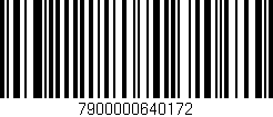 Código de barras (EAN, GTIN, SKU, ISBN): '7900000640172'