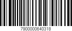 Código de barras (EAN, GTIN, SKU, ISBN): '7900000640318'