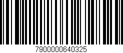 Código de barras (EAN, GTIN, SKU, ISBN): '7900000640325'