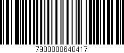 Código de barras (EAN, GTIN, SKU, ISBN): '7900000640417'