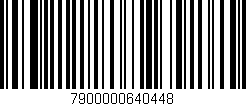 Código de barras (EAN, GTIN, SKU, ISBN): '7900000640448'