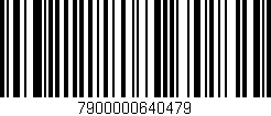 Código de barras (EAN, GTIN, SKU, ISBN): '7900000640479'