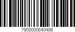 Código de barras (EAN, GTIN, SKU, ISBN): '7900000640486'