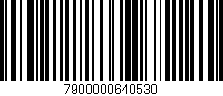 Código de barras (EAN, GTIN, SKU, ISBN): '7900000640530'