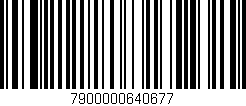 Código de barras (EAN, GTIN, SKU, ISBN): '7900000640677'