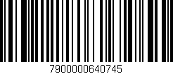 Código de barras (EAN, GTIN, SKU, ISBN): '7900000640745'