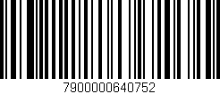 Código de barras (EAN, GTIN, SKU, ISBN): '7900000640752'