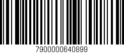 Código de barras (EAN, GTIN, SKU, ISBN): '7900000640899'