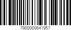 Código de barras (EAN, GTIN, SKU, ISBN): '7900000641957'