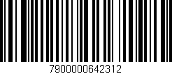 Código de barras (EAN, GTIN, SKU, ISBN): '7900000642312'
