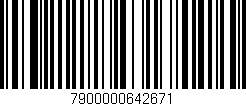 Código de barras (EAN, GTIN, SKU, ISBN): '7900000642671'