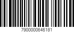 Código de barras (EAN, GTIN, SKU, ISBN): '7900000646181'