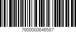 Código de barras (EAN, GTIN, SKU, ISBN): '7900000646587'