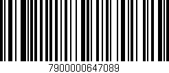 Código de barras (EAN, GTIN, SKU, ISBN): '7900000647089'