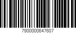Código de barras (EAN, GTIN, SKU, ISBN): '7900000647607'