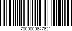 Código de barras (EAN, GTIN, SKU, ISBN): '7900000647621'