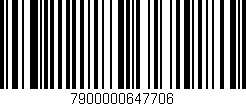 Código de barras (EAN, GTIN, SKU, ISBN): '7900000647706'