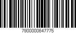 Código de barras (EAN, GTIN, SKU, ISBN): '7900000647775'