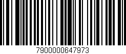 Código de barras (EAN, GTIN, SKU, ISBN): '7900000647973'